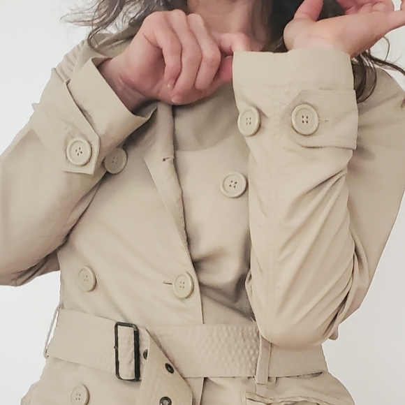 3/$25 Water Repellent Eddie Bauer trench coat sz small - Picture 3 of 14